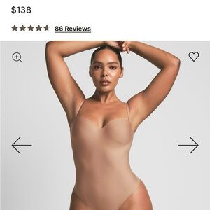 SKIMS UNDERWIRE THONG BODYSUIT Large Sienna